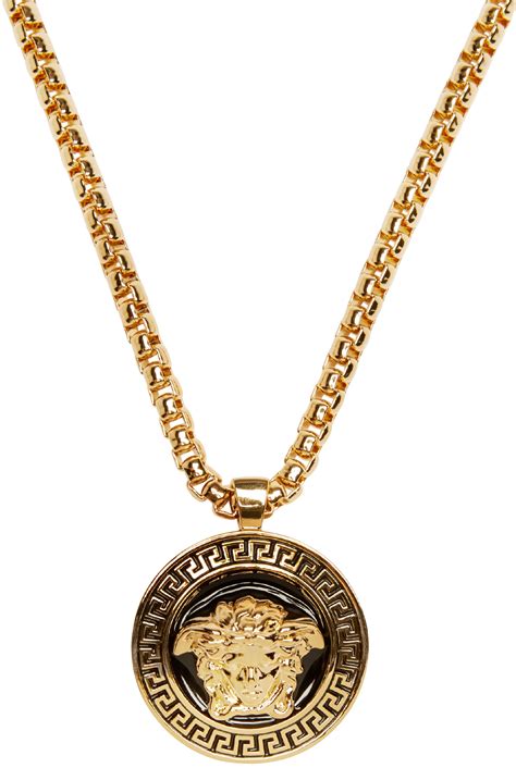 versace medusa pendant necklace|medusa pendant necklace black.